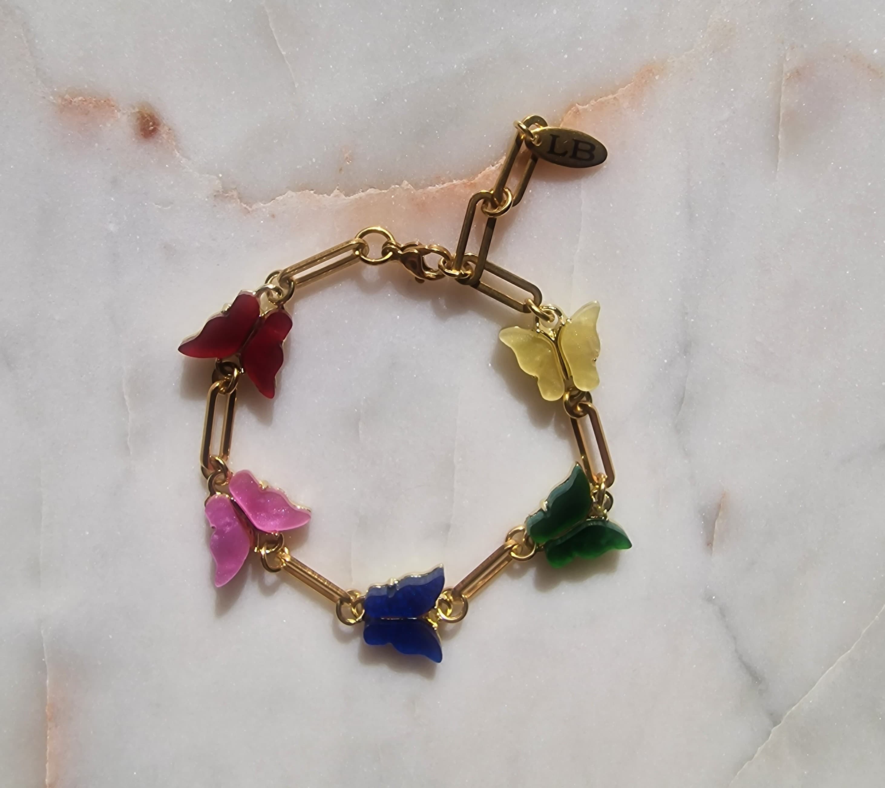 gekleurde vlinder bracelet 3