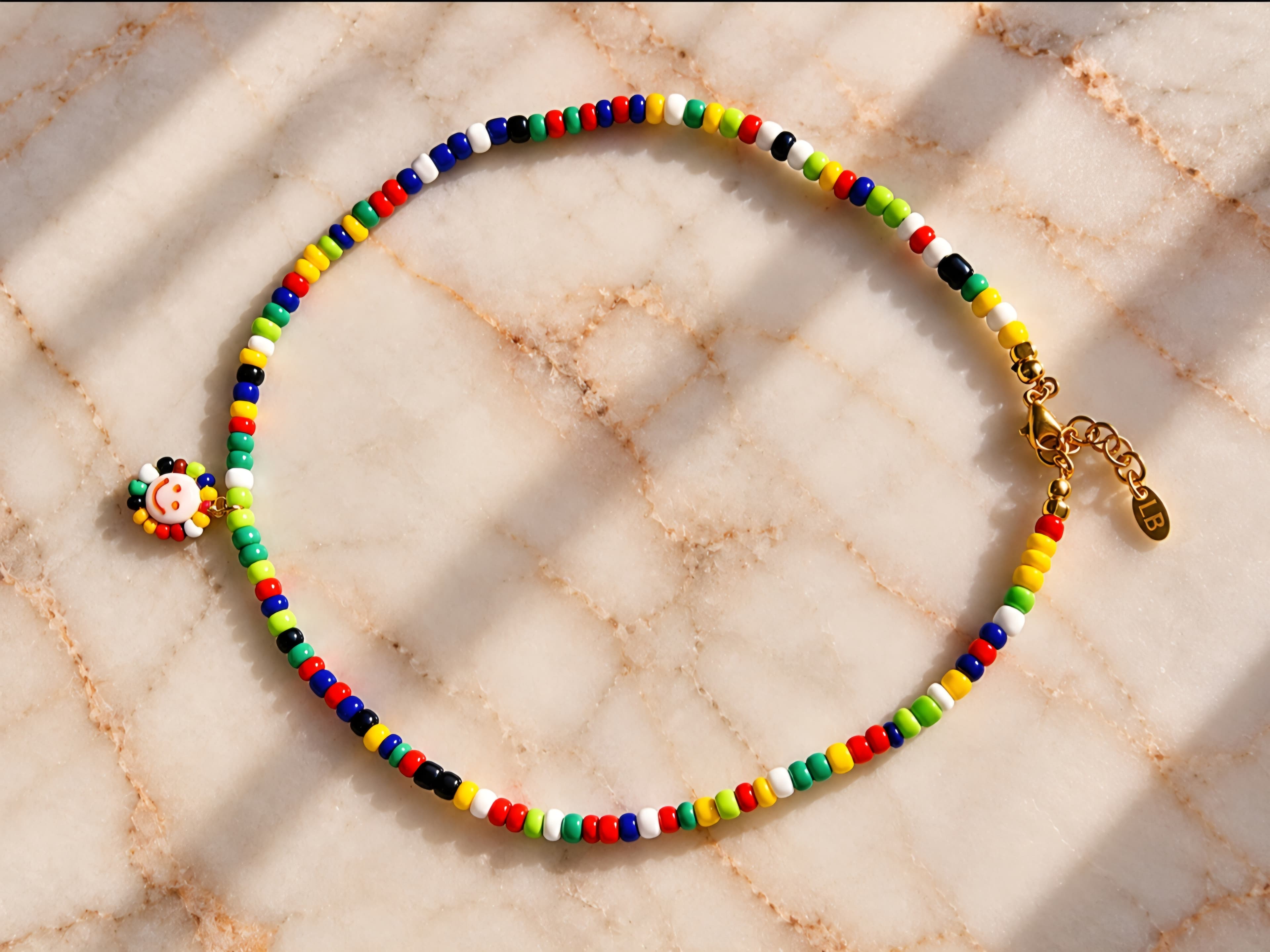 smiley bloom necklace 2 kids