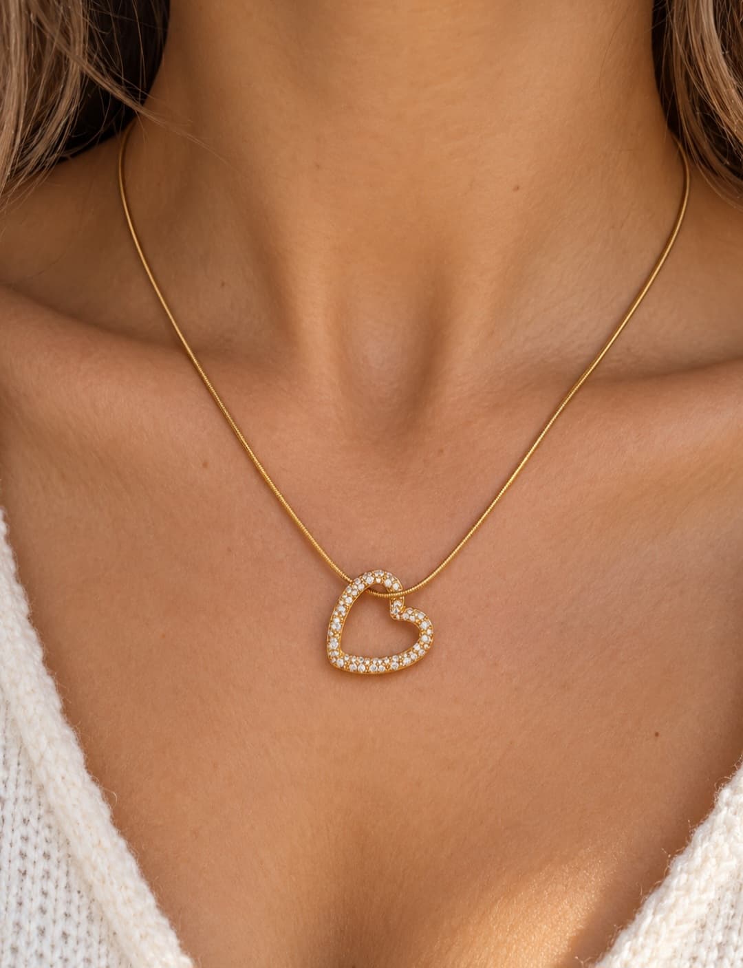 Glitter Heart Necklace